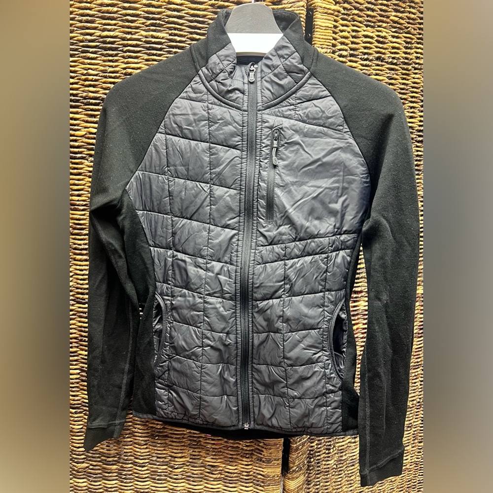 Smartwool Black and Gray Women's Jacket, PhD SmartLoft Divide, Medium
